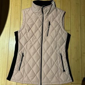 Calvin Klein baby pink & black puffer vest
